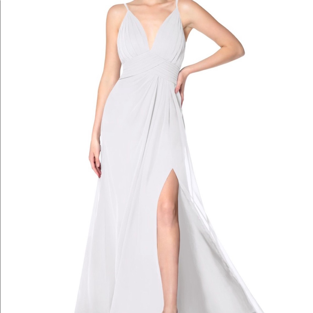 White azazie dress
